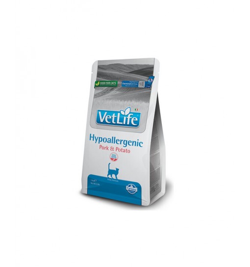 Mangime Hypoallergenic vet life maiale e patate gatto 2 kg