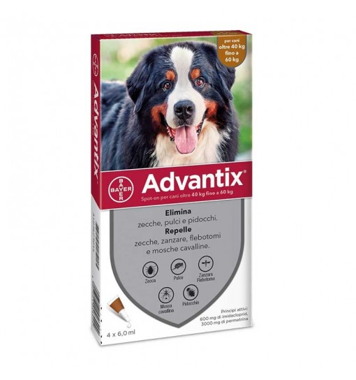 Advantix Spot-on per cani oltre 40 Kg fino a 60 Kg