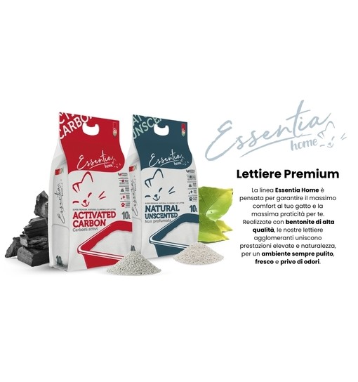 Essentia Lettiera Agglomerante bianca sottile 10 L Pet 360