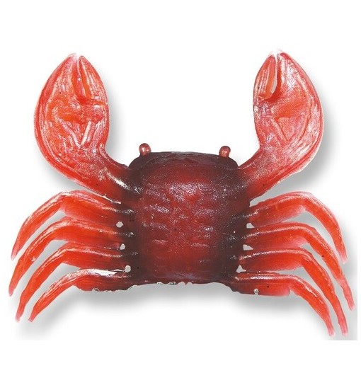 Granchio in gomma rosso mis L 12x8 cm