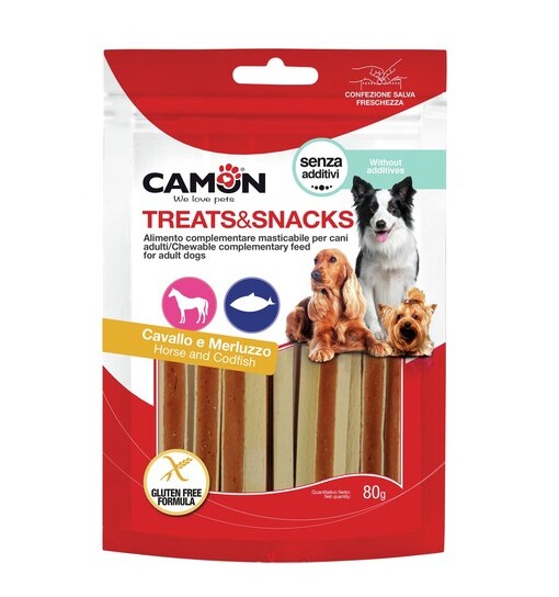 Snack salmone e merluzzo camon 80 grTreats & Snacks