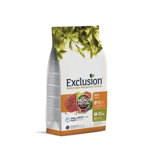 Exclusion cane small puppy Manzo 2 Kg monoproteico