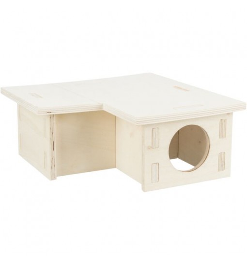 Casetta multicamera 3 stanze in legno Mehrkammerhaus 30x12x30 cm trixie