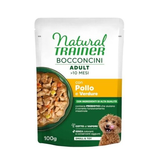 Natural Trainer Cane Bocconcini con pollo e verdure 100 gr
