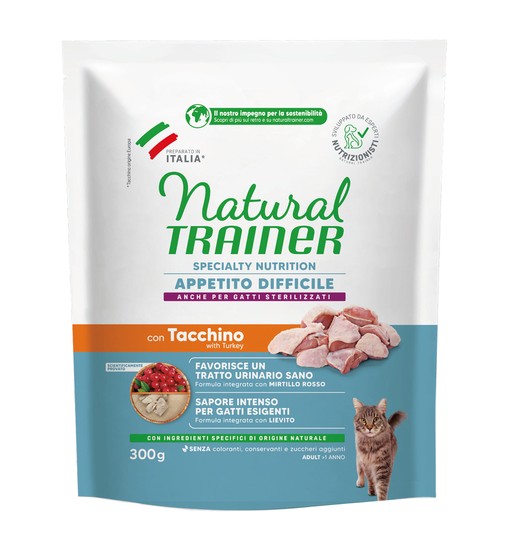 Natural trainer gatto 300gr tacchino adult - appetito difficile