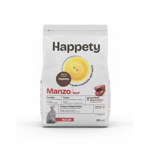 Happety cat adult manzo 1,5kg