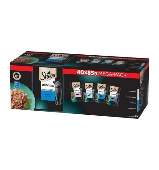 Sheba delicatezze sel. mare gel 85gr