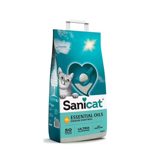 Sanicat Lettiera Essential Oils No Perfume-white 10L