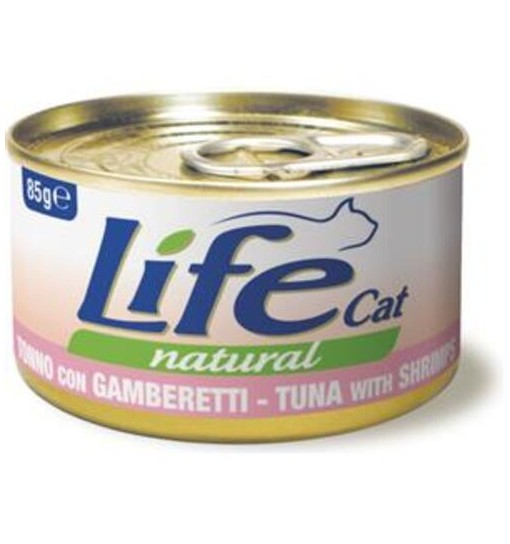 Life Gatto naturale Tonno con Gamberetti 85 gr