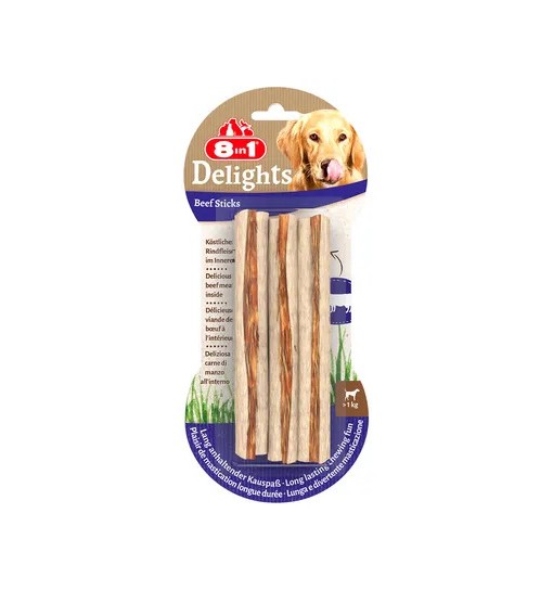 8in1 DEL Beef Sticks 3ct