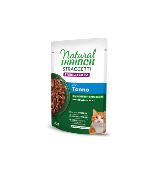 Natural trainer gatto Adult straccetti Tonno sterilizzato 85 gr