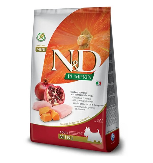 N&D Pumpkin Adult mini pollo, zucca e melograno 800 gr