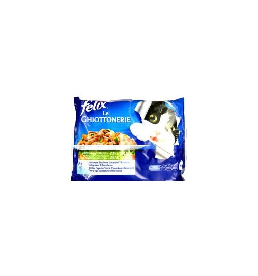 Felix le Ghiottonerie Salmone e zucchine e trota e fagiolini 4 X 100 gr