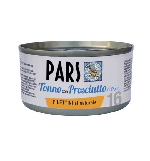Pars scatoletta Filettini Tonno con Prosciutto di pollo 85 gr