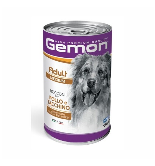 Gemon Bocconi adult medium con Pollo e Tacchino 1,250 kg