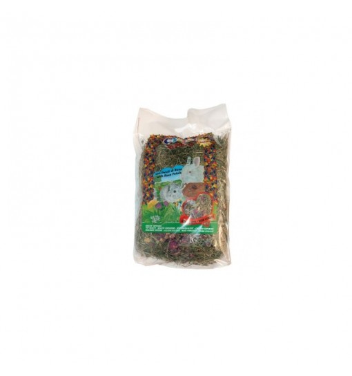 Fieno alpino con petali di rose cliffi 500 gr