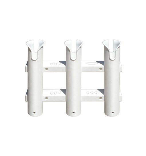 Portacanna a parete plastica Bianco 3 Posti