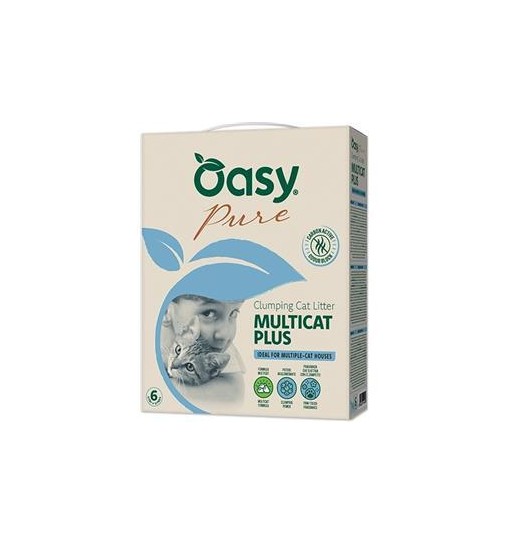 Lettiera agglomerante Oasy Pure Multicat Plus 10l