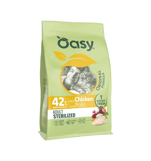 Oasy gatto Adult Sterilizzato Pollo 1,5kg