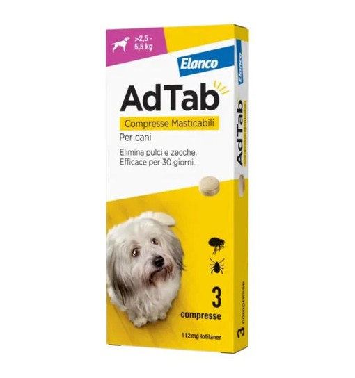 Elanco AdTab compresse masticabili per cani 2,5-5,5kg 6 pz