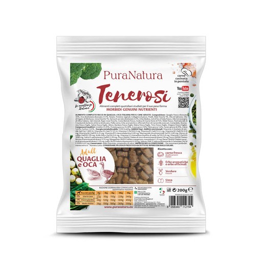 Pura Natura Tenerosi Quaglia e oca 200 gr