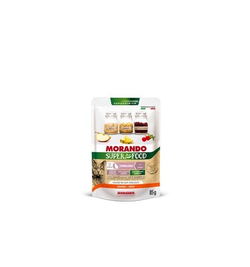 Morando Super Food gatto sterilizzato Anatra 85gr