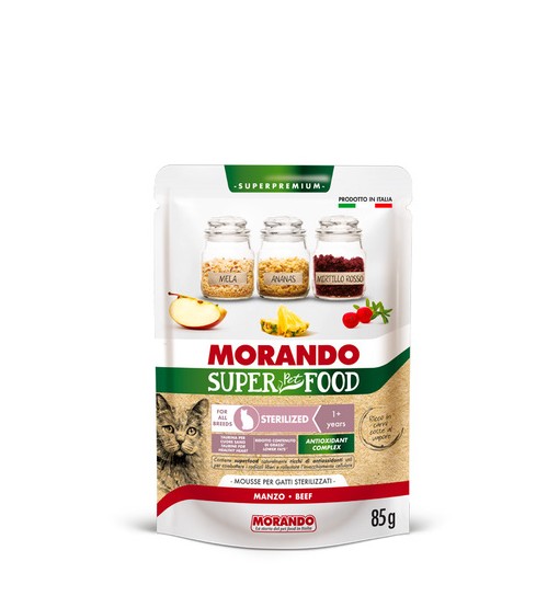 Morando Super Food gatto sterilizzato Manzo 85gr