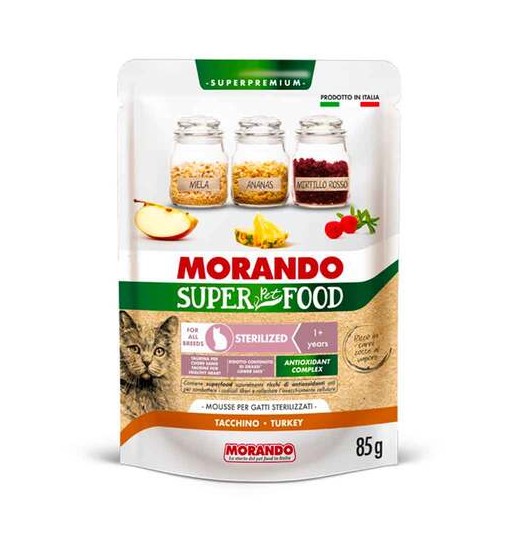Morando Super Food gatto sterilizzato Tacchino 85gr