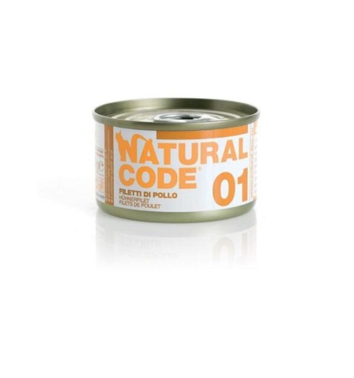 Natural Code 01 scatoletta 85gr Filetti di Pollo