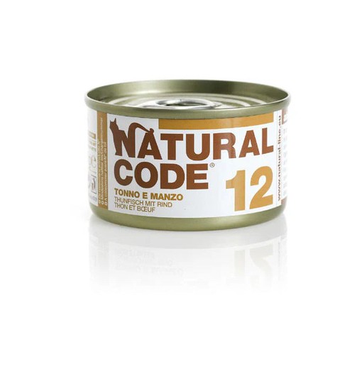 Natural Code 12 scatoletta 85gr Tonno e Manzo