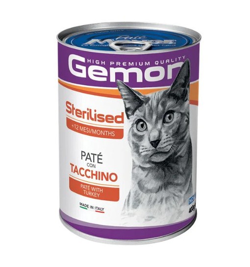 Gemon Gatto Sterilizzato Patè Tacchino 400gr