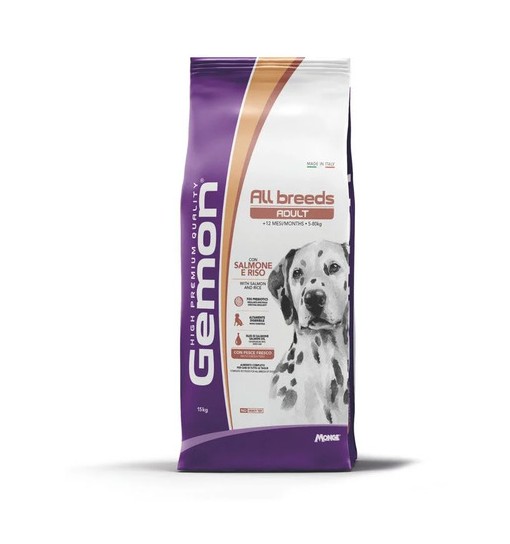 Gemon Monge Adult All Breed Salmone e Riso 15 kg