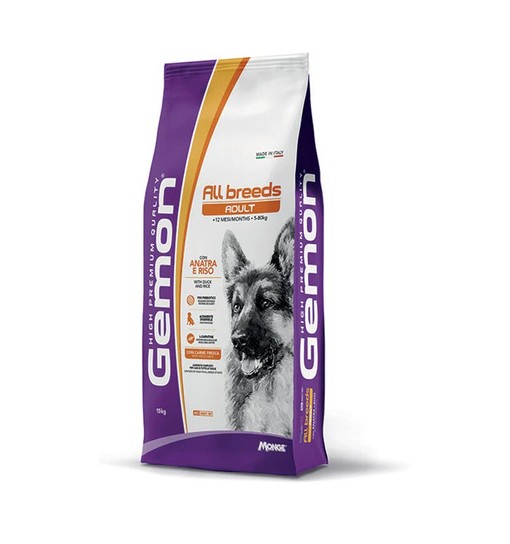 Gemon Monge Adult all breeds Anatra e riso 15 kg
