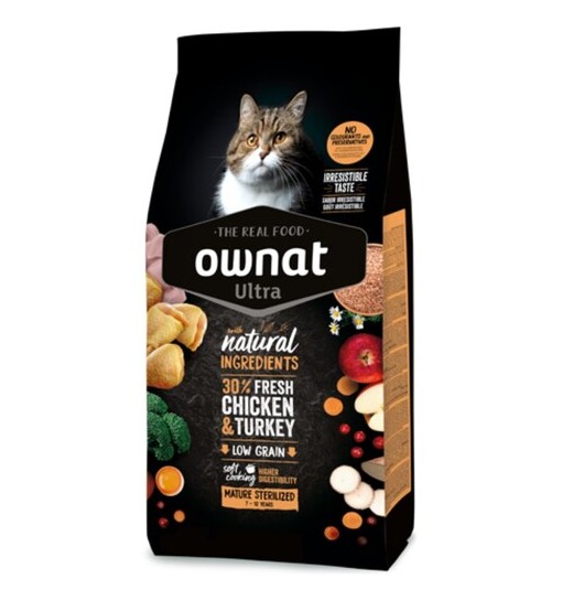 OWNAT Cat Ultra Mature Sterilized con Pollo e Tacchino 1,5 kg