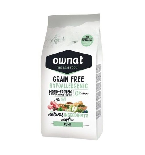 OWNAT Dog Grain Free Hypo Maiale 3 kg monoproteico