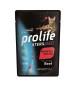 Prolife Bustine gatto sterilizzato grain free sensitive Beef 85gr