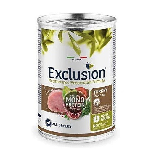 Exclusion Umido Tacchino Adult all breeds monoproteico 400 gr