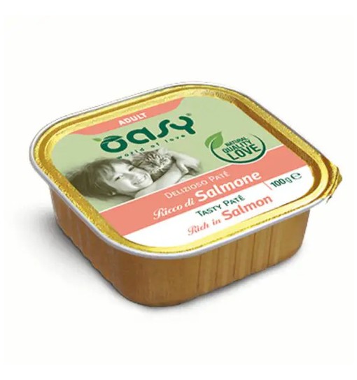 Oasy Wet Cat Delizioso Patè - adult salmone vaschetta 100 gr