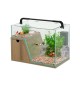 Kit acquario Maya 30L con filtro e illuminazione LED - legno