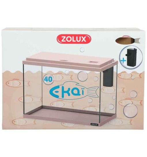 Kit Acquario Ekaï 40 con filtro - Rosa