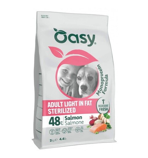 OasyDry Cane Monoproteico - Adult Light Salmone 2 Kg