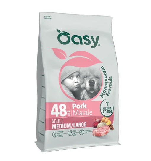 OasyDry Cane Monoproteico - Adult Medium/Large Maiale 2 kg