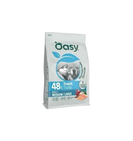 OasyDry Cane Monoproteico - Adult Medium/Large Trota 10 Kg