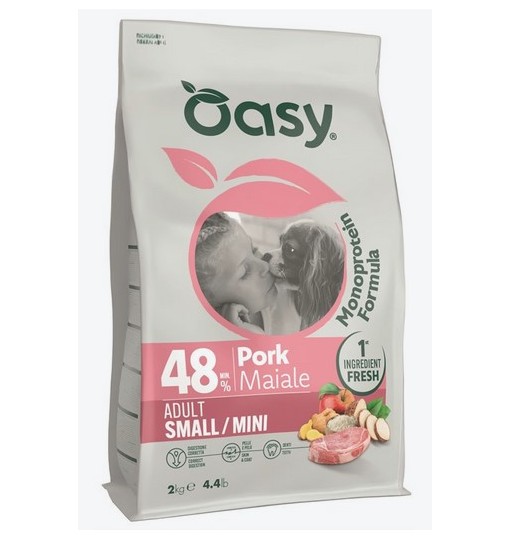 OasyDry Cane Monoproteico - Adult Small/Mini Maiale 2 Kg