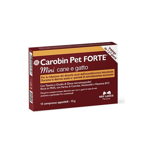 Carobin Pet Forte mini cane e gatt 15 compresse 15 gr