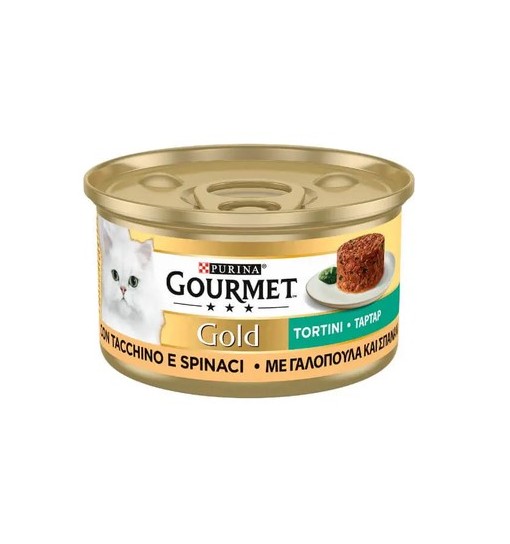 Scatolette Gourmet Gold tortini Tacchino e Spinaci 85gr