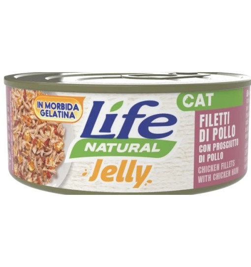 Life Gatto Jelly Pollo con prosciutto 70 gr