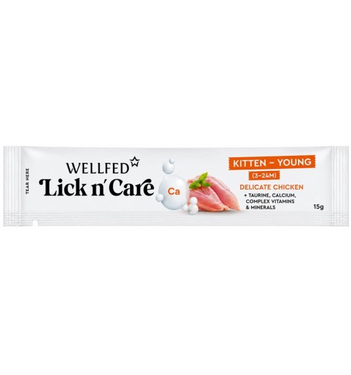 Wellfed Lick n'Care Kitten Pollo