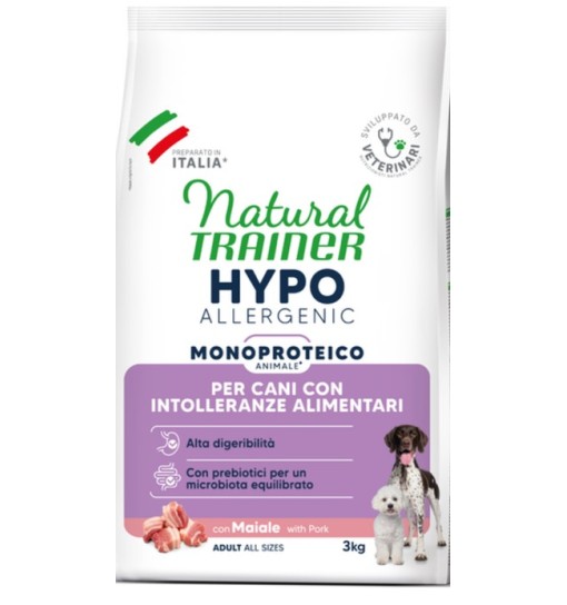 Natural Trainer Hypoallergenic adult maiale 3 kg