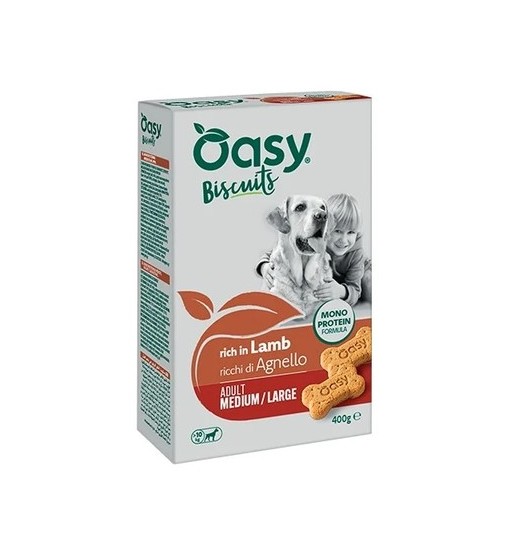 Oasy Biscotti Monoproteici Adult Medium/Large Agnello 400gr